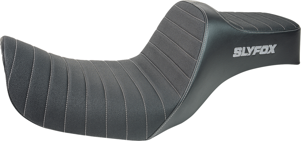 High Noon Seat - Vinyl - Classic Stitch - Gray Logo - Dyna '12-'16