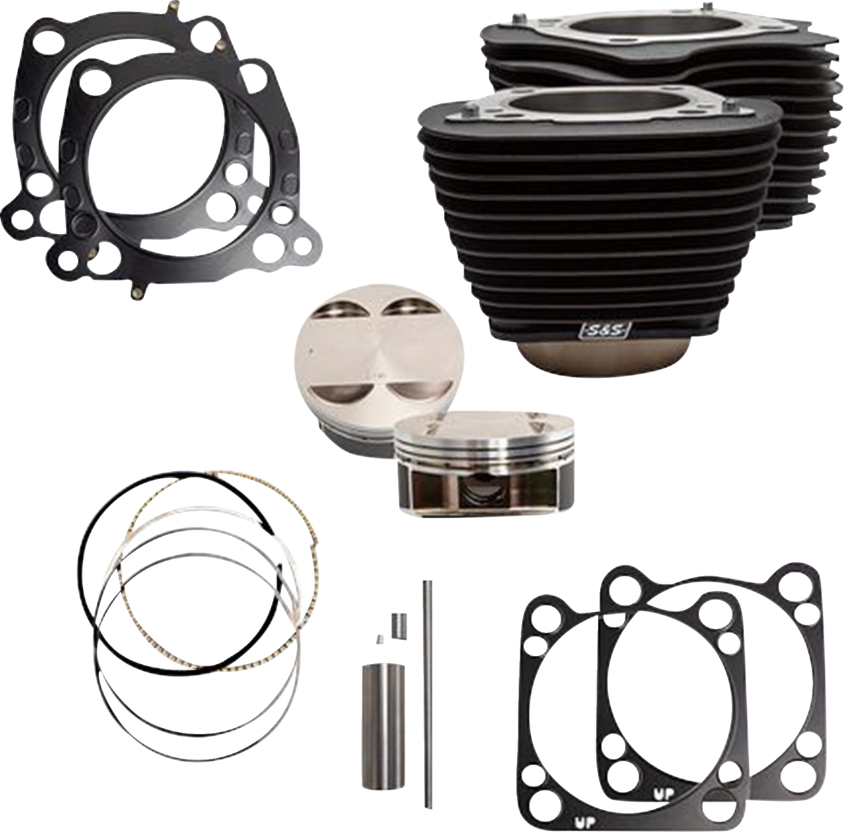 Cylinder Kit - 128" Big Bore - Wrinkle Black W/O Highlight - 114"/117" M8