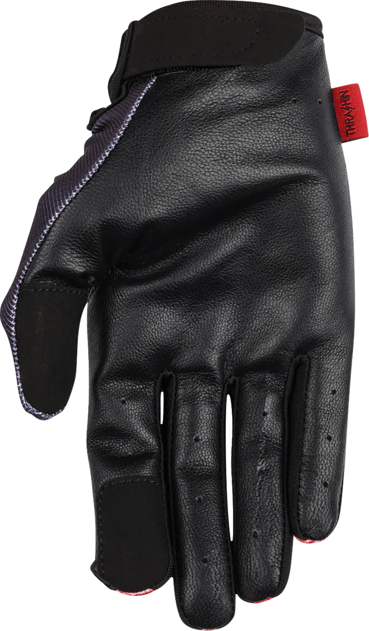 Stealth Leather Palm Flame Gloves