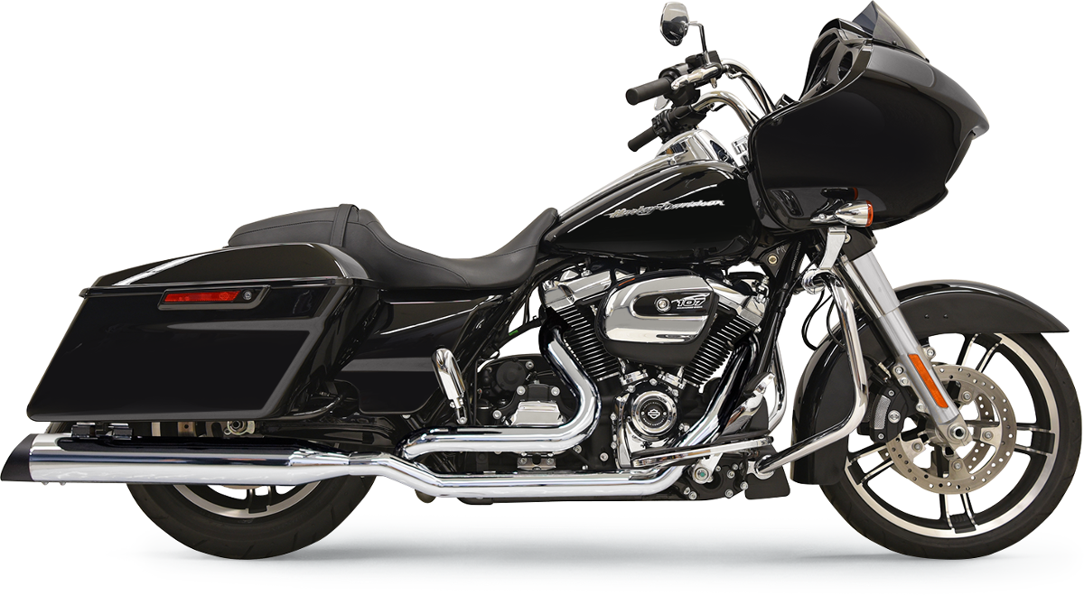 True-Dual Down Under Headpipes - Chrome - M8
