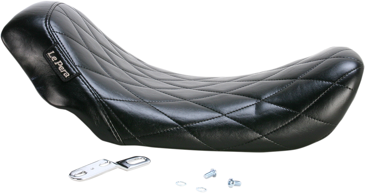 Bare Bones Solo Seat - Diamond Stitch - Black - Dyna '06-'17