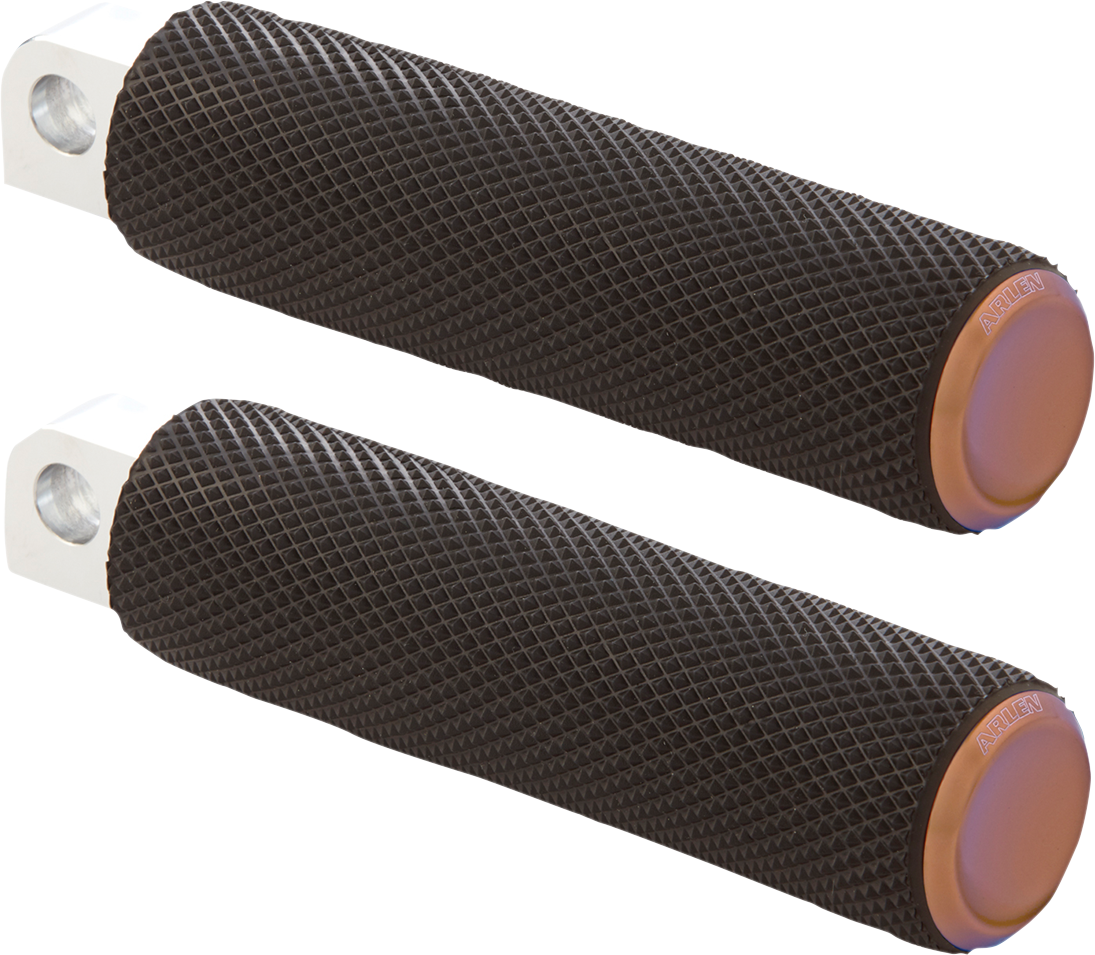 Knurled Foot Pegs - Male Mount - Titanium