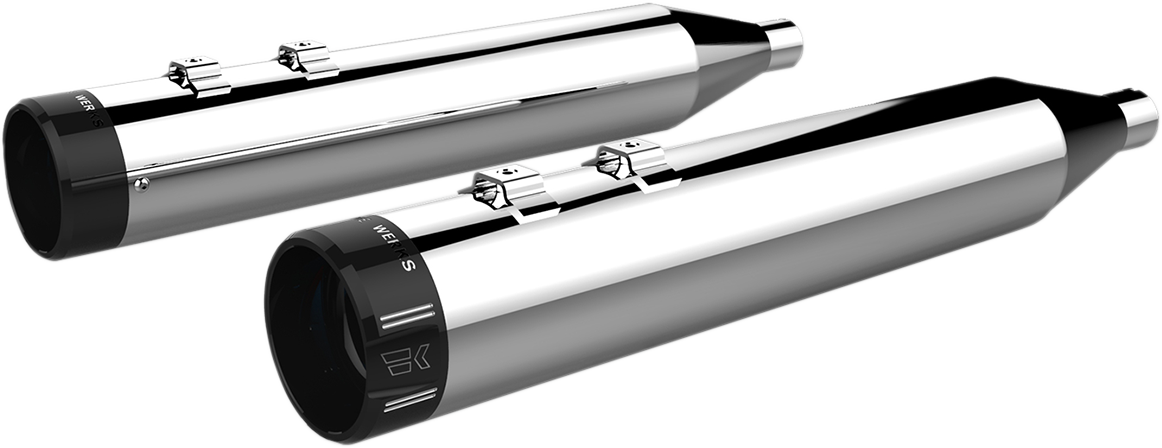 4-1/2" HP-Plus® Slip-On Mufflers - Chrome With Klassic Tip