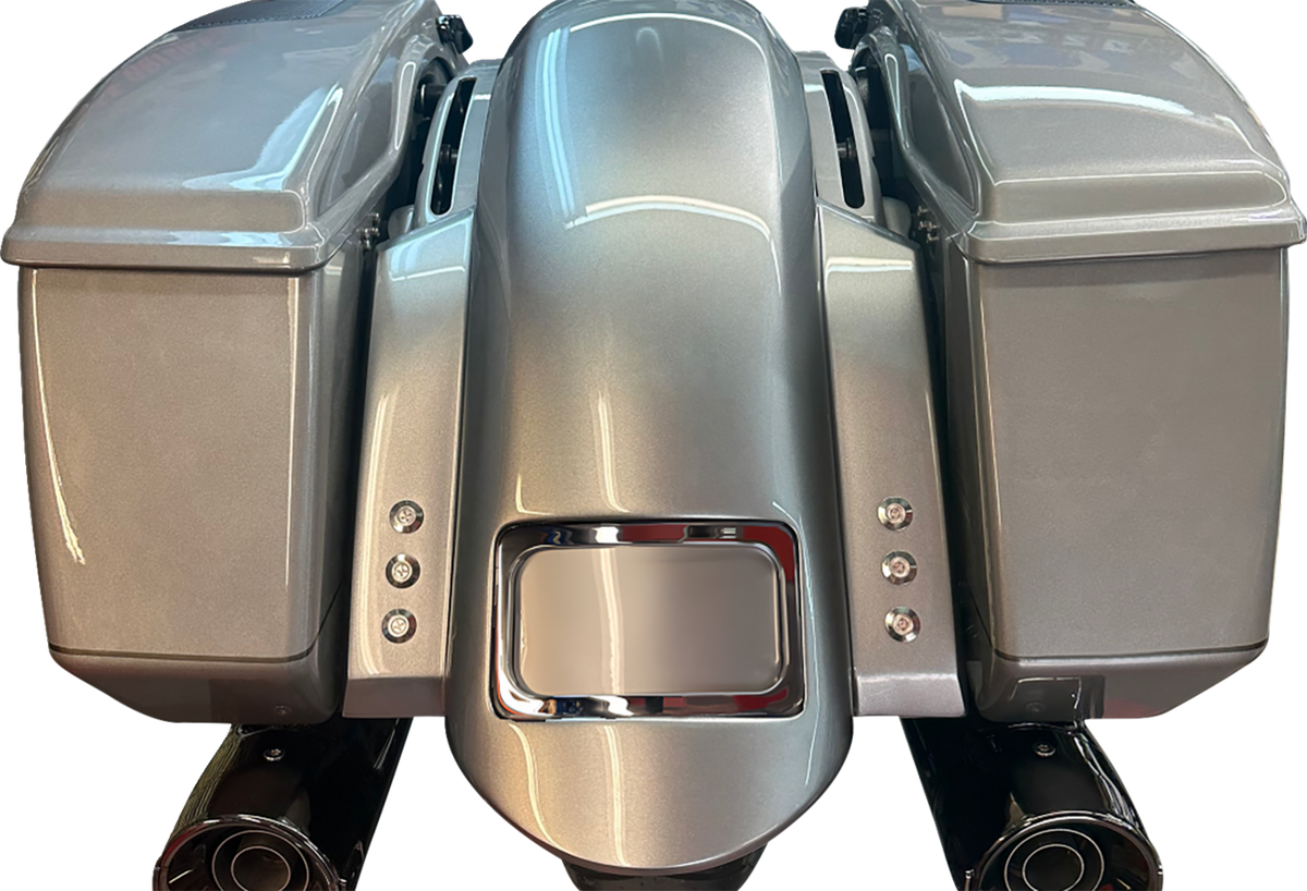 Short Rear Fender - Sport - With Chrome Plate Frame - 3 Sets Of Thunder Bolts