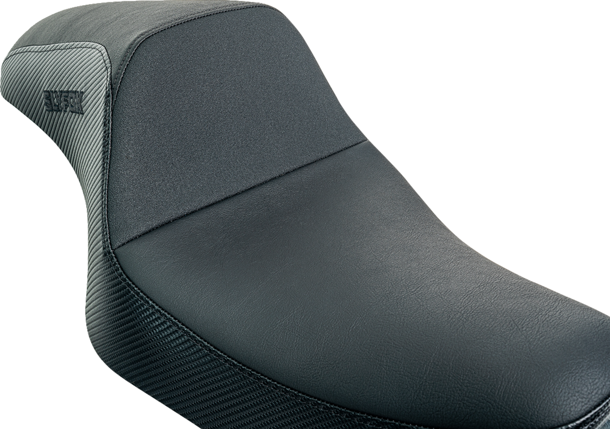 Drifter Seat - Black Logo - Black Vinyl W/ Slipstop - Carbon Fiber - XL '04-'22