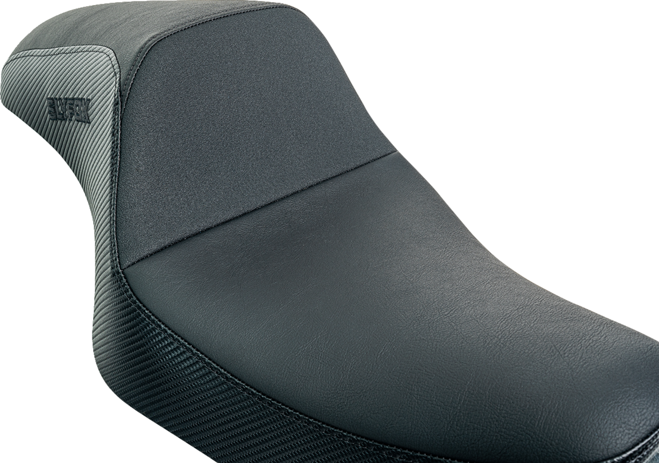 Drifter Seat - Black Logo - Black Vinyl W/ Slipstop - Carbon Fiber - XL '04-'22