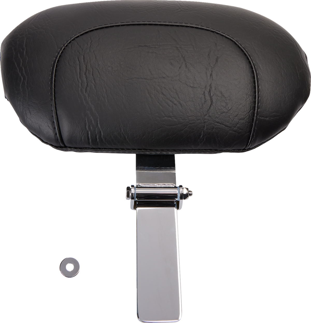 Wide Solo Seat - With Backrest - Black - Studded W/ Concho - FLST '00-'15