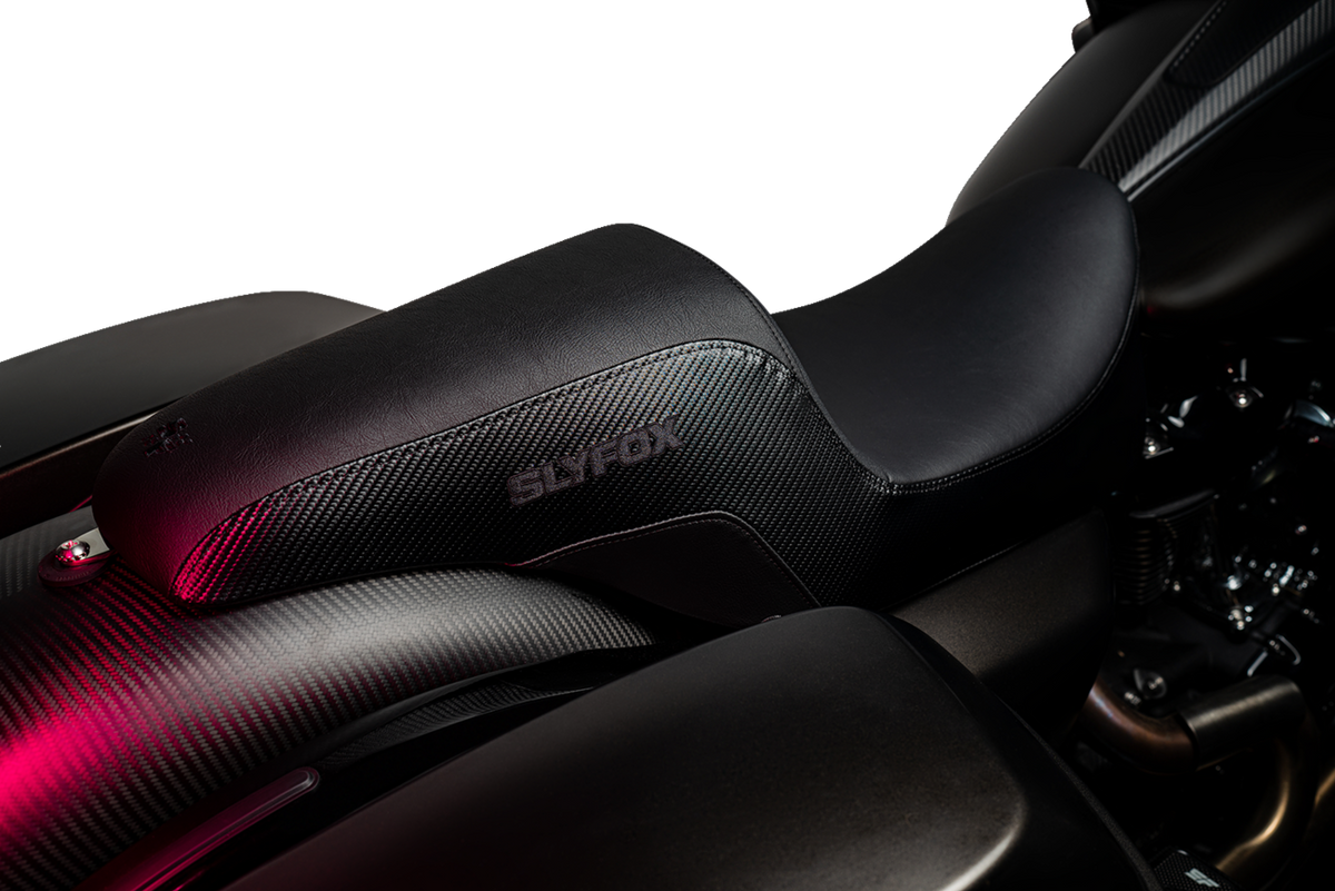 Drifter Seat - Black Logo - Smooth Vinyl - Carbon Fiber - FL '08-'23