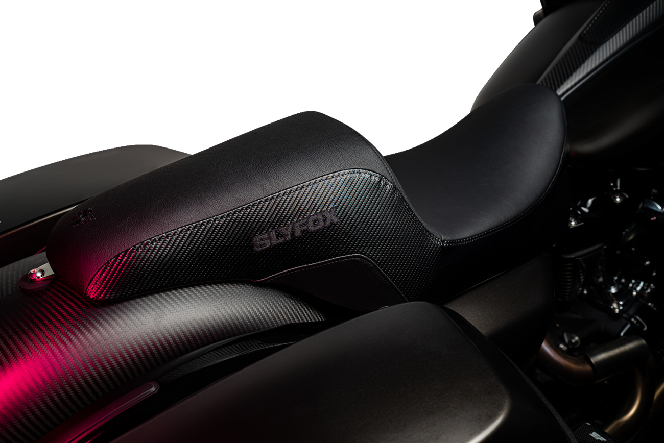 Drifter Seat - Black Logo - Smooth Vinyl - Carbon Fiber - FL '08-'23