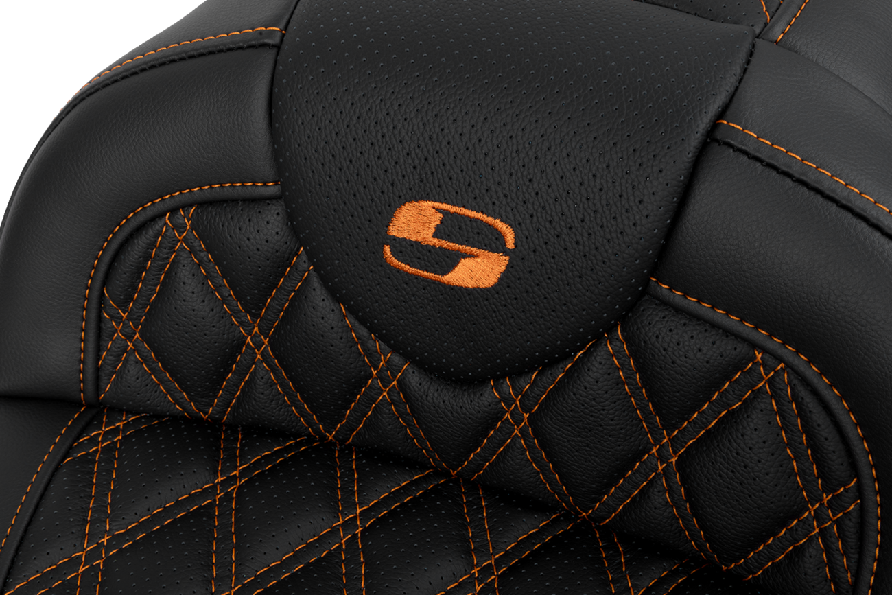 Roadsofa™ Seat - With Backrest - Orange Stitch - FL '08-'23