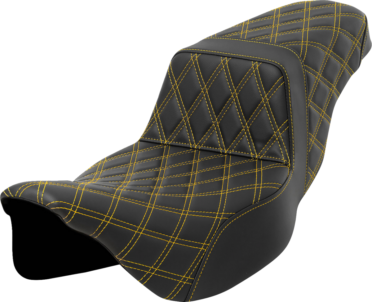 Step-Up Seat - Lattice Stitch - Gold Stitch - Extended Reach - FLH/FLT '08-'23