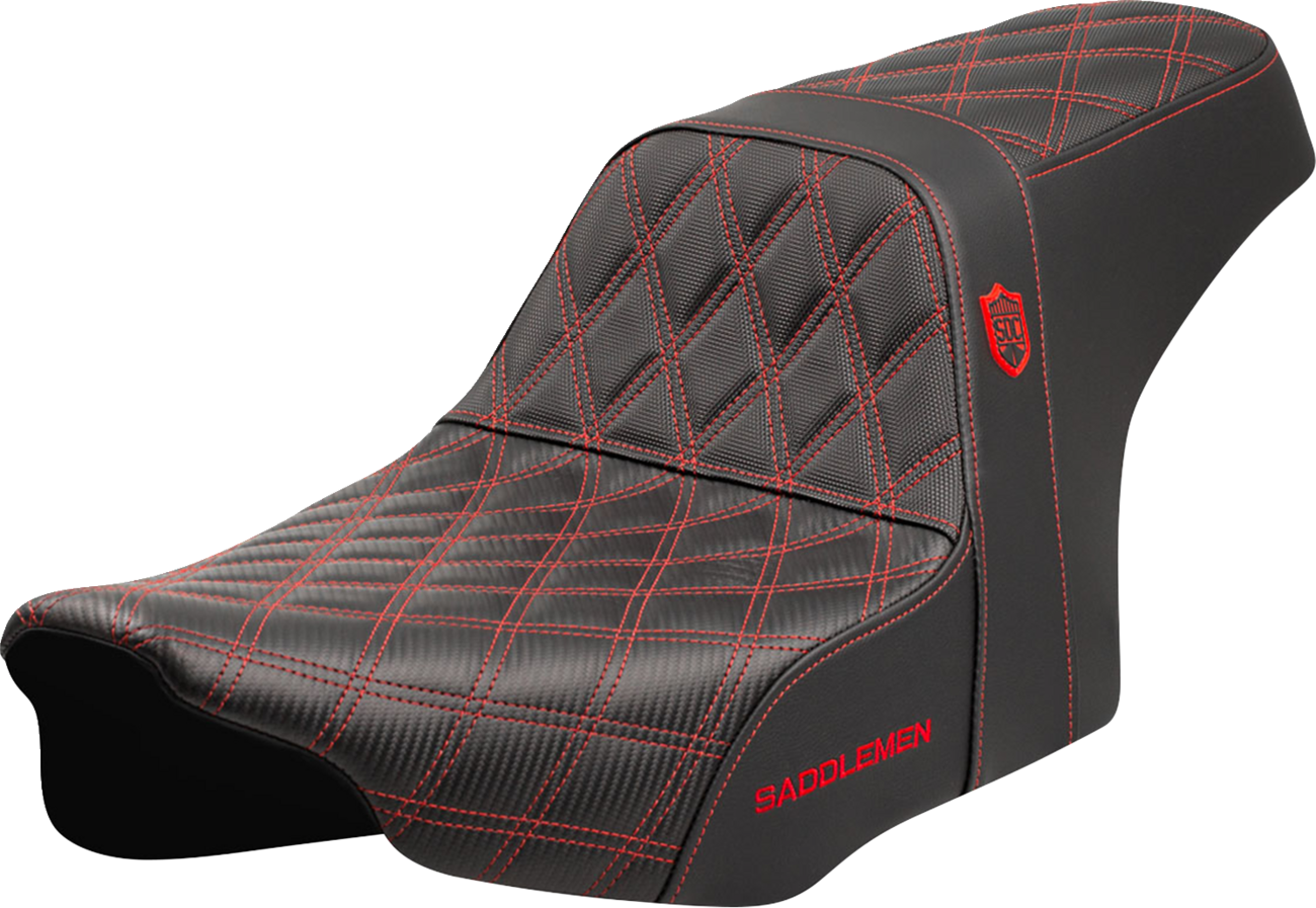 Pro Series SDC Performance Seat - Red Stitching - W/O Backrest - FLT/FLH '23-'24