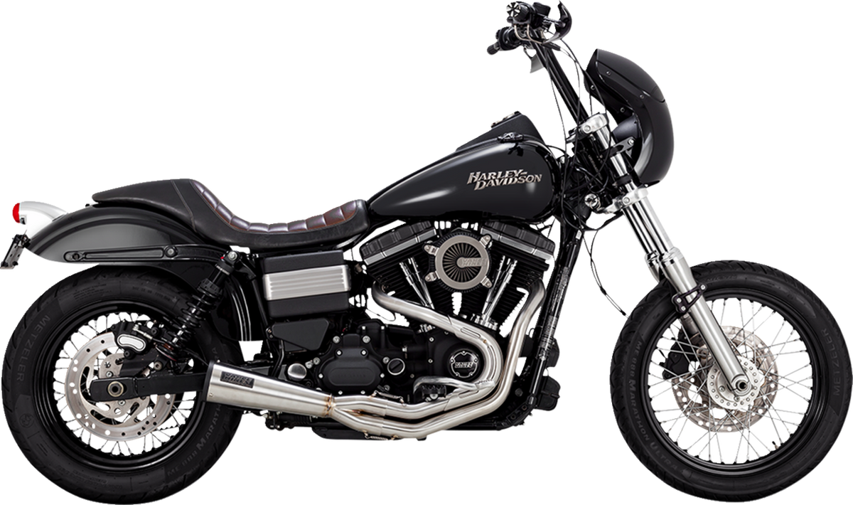 2-Into-1 Upsweep Exhaust System - Brushed - Stainless Steel