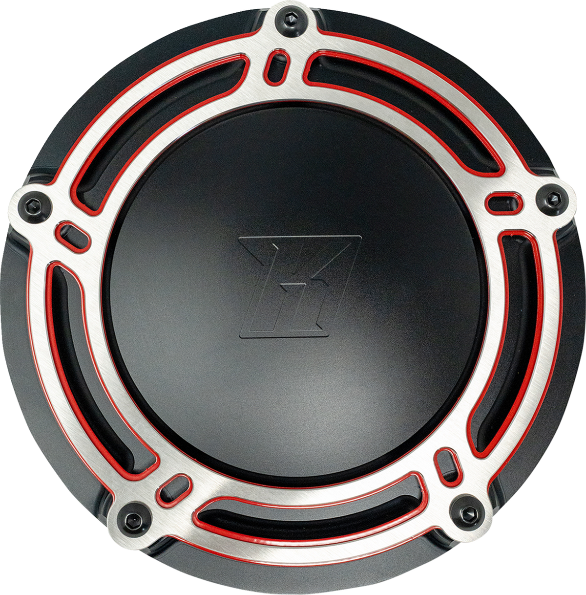 Derby Cover - NXL Redline - Black/Red - M8 Touring