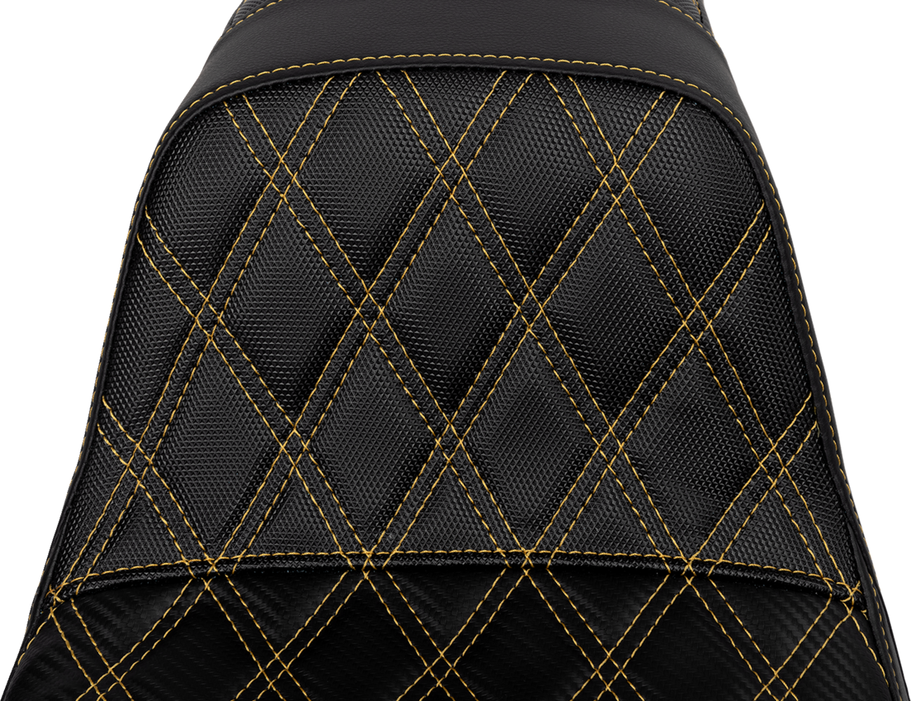 Pro Series SDC Performance Seat - Carbon Fiber/Lumbar Gripper - Gold Stitch - Dyna '06-'17