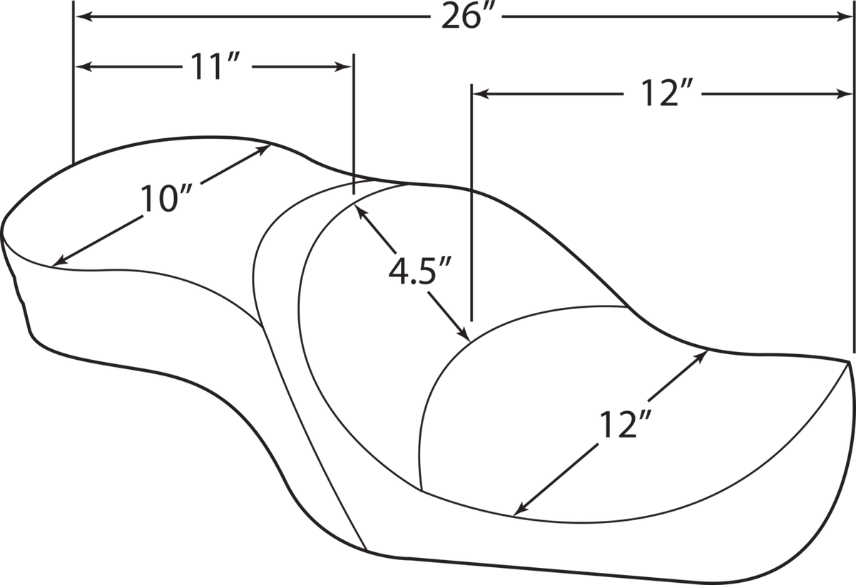 Low Profile Seat - Mild Stitched - XL '04-'22