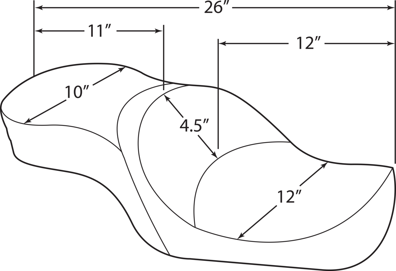 Low Profile Seat - Mild Stitched - XL '04-'22