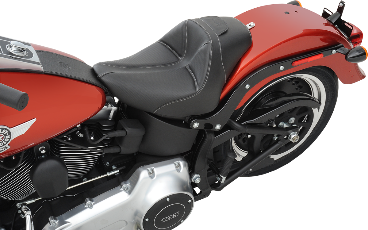 Dominator Solo Seat - W/O Backrest - Black W/ Gray Stitching - FL/FX '06-'17