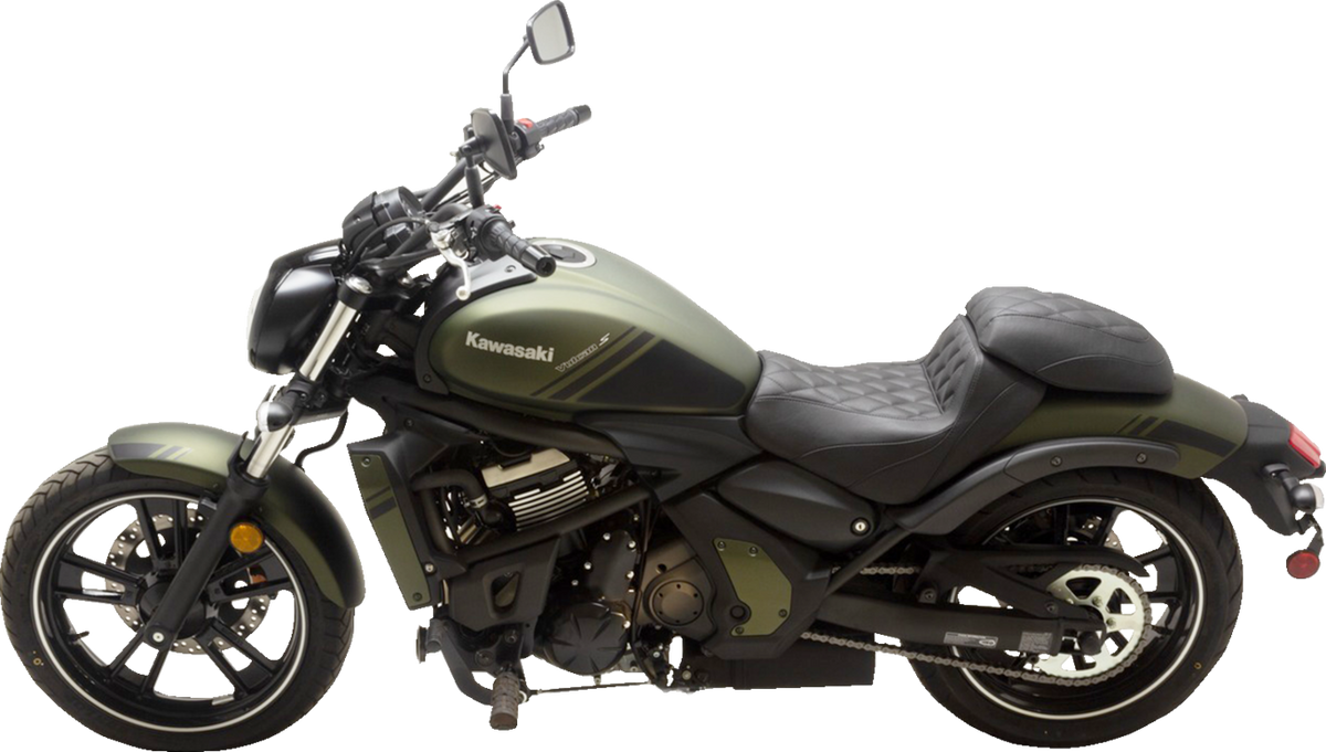 Fastback Seat - Passenger - Black - Diamond Stitch - Vulcan S '15-'23