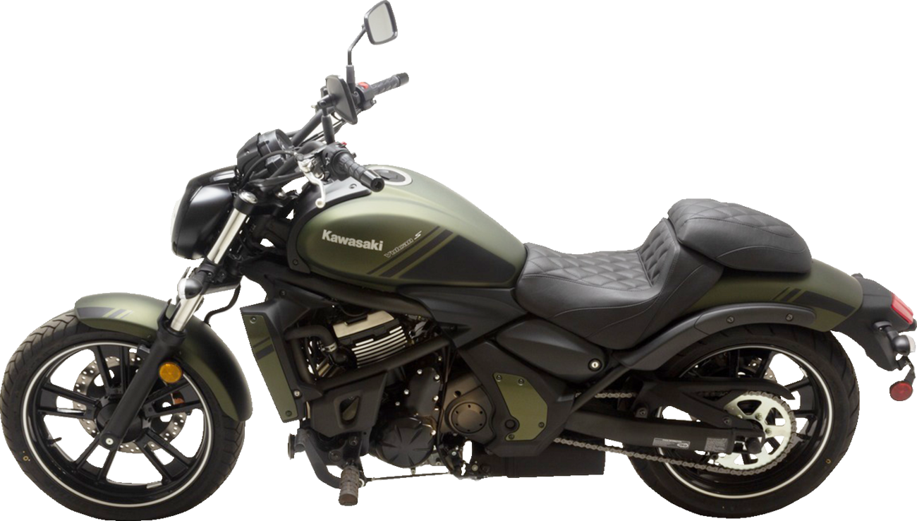 Fastback Seat - Passenger - Black - Diamond Stitch - Vulcan S '15-'23