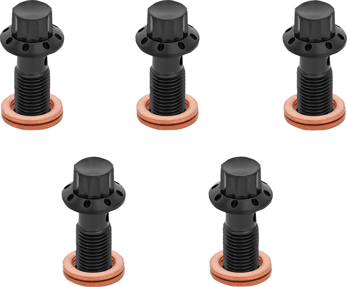 Banjo Bolt 5-Pack - 3/8"-24 - Black