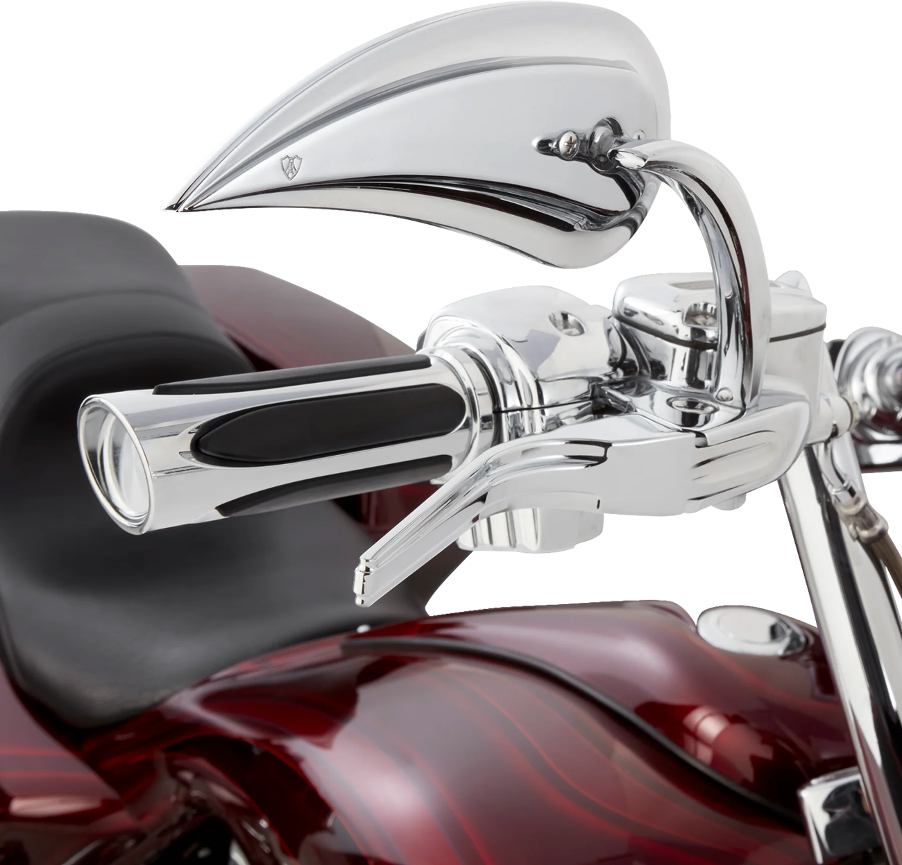 Deep Cut Comfort Series Grips - TBW - Chrome