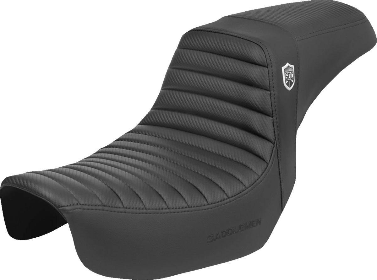 Pro Series SDC Performance Seat - W/O Backrest - Tuck-N-Roll/Carbon Fiber - Gripper - Dyna '06-'17