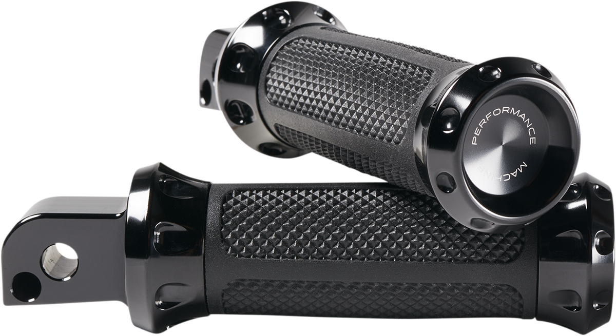Overdrive Foot Pegs - Passenger - Black - FL/FX
