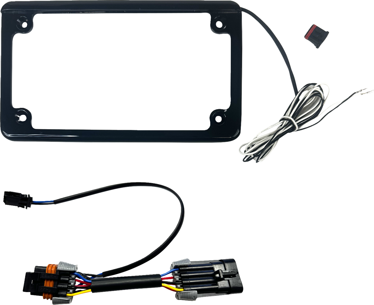 Lighted License Plate Frame - Gloss Black - RZR