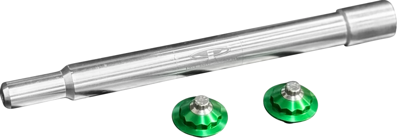 Y-Axle With 12 Point Style Axle Cover Kit - Custom - Front - Green - 1"