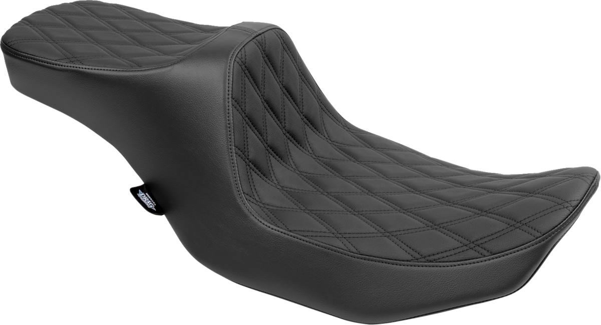 Predator III 2-Up Seat - Vinyl - Double Diamond - Black Stitching - FLT/FLH '23-'24