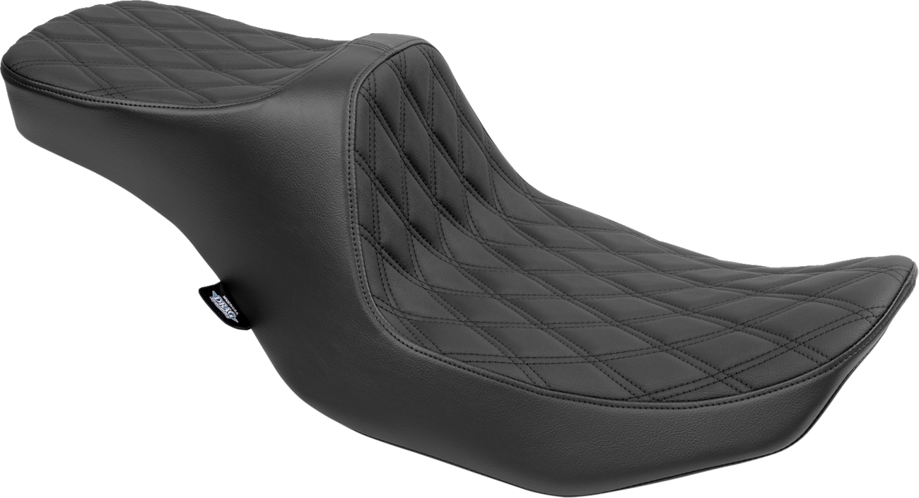 Predator III 2-Up Seat - Vinyl - Double Diamond - Black Stitching - FLT/FLH '23-'24