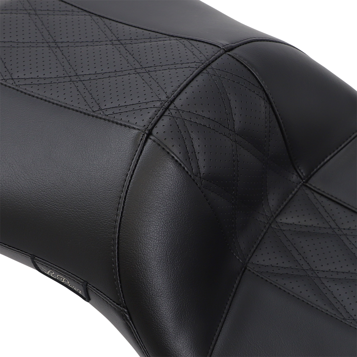 Maverick Daddy Long Legs Seat - Black W/ Black HR Inlay - Double Diamond - FL '08-'23
