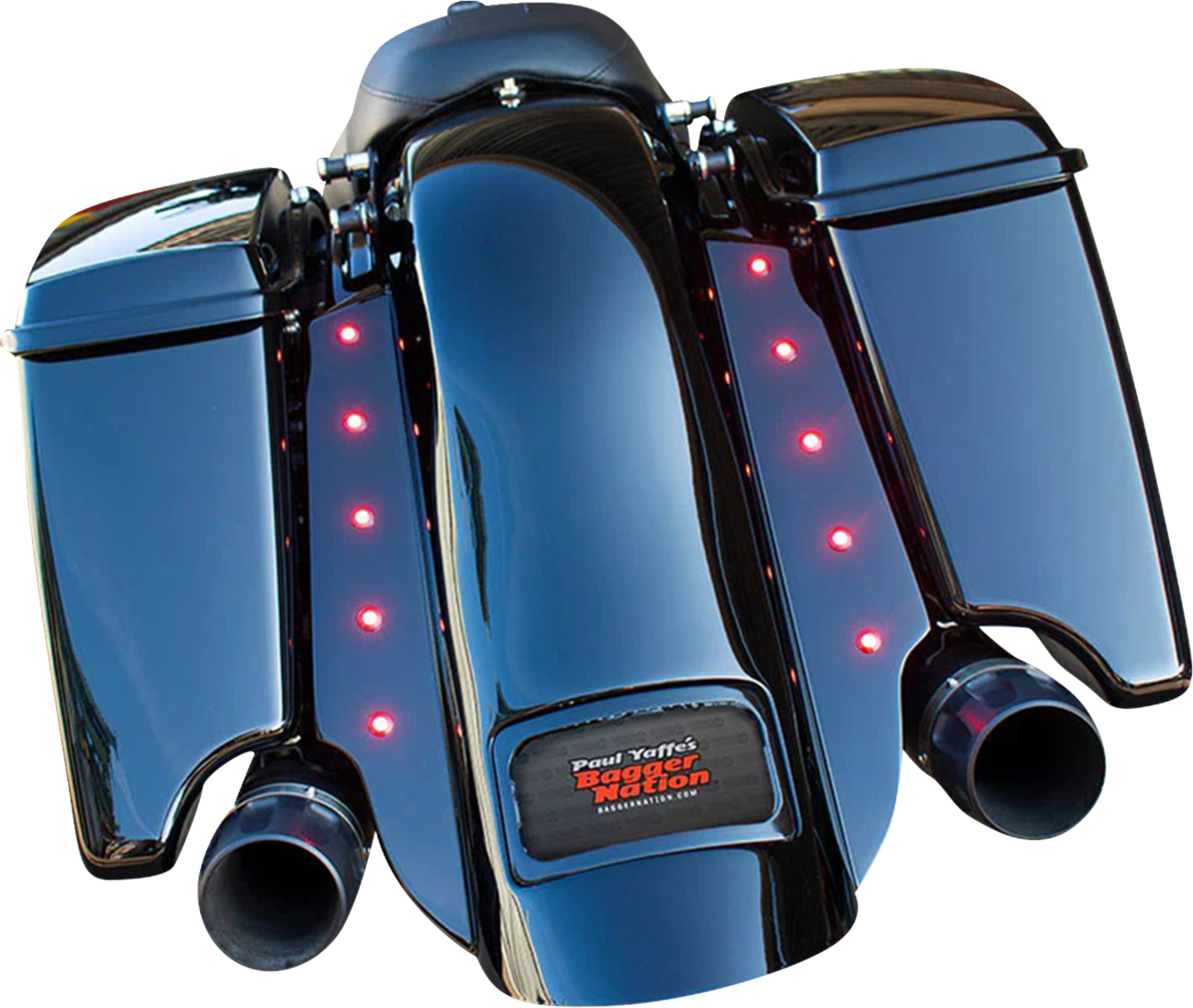 Swoop Three Piece Stretched Rear Fender Kit With Side Panels And Lightening Bolts