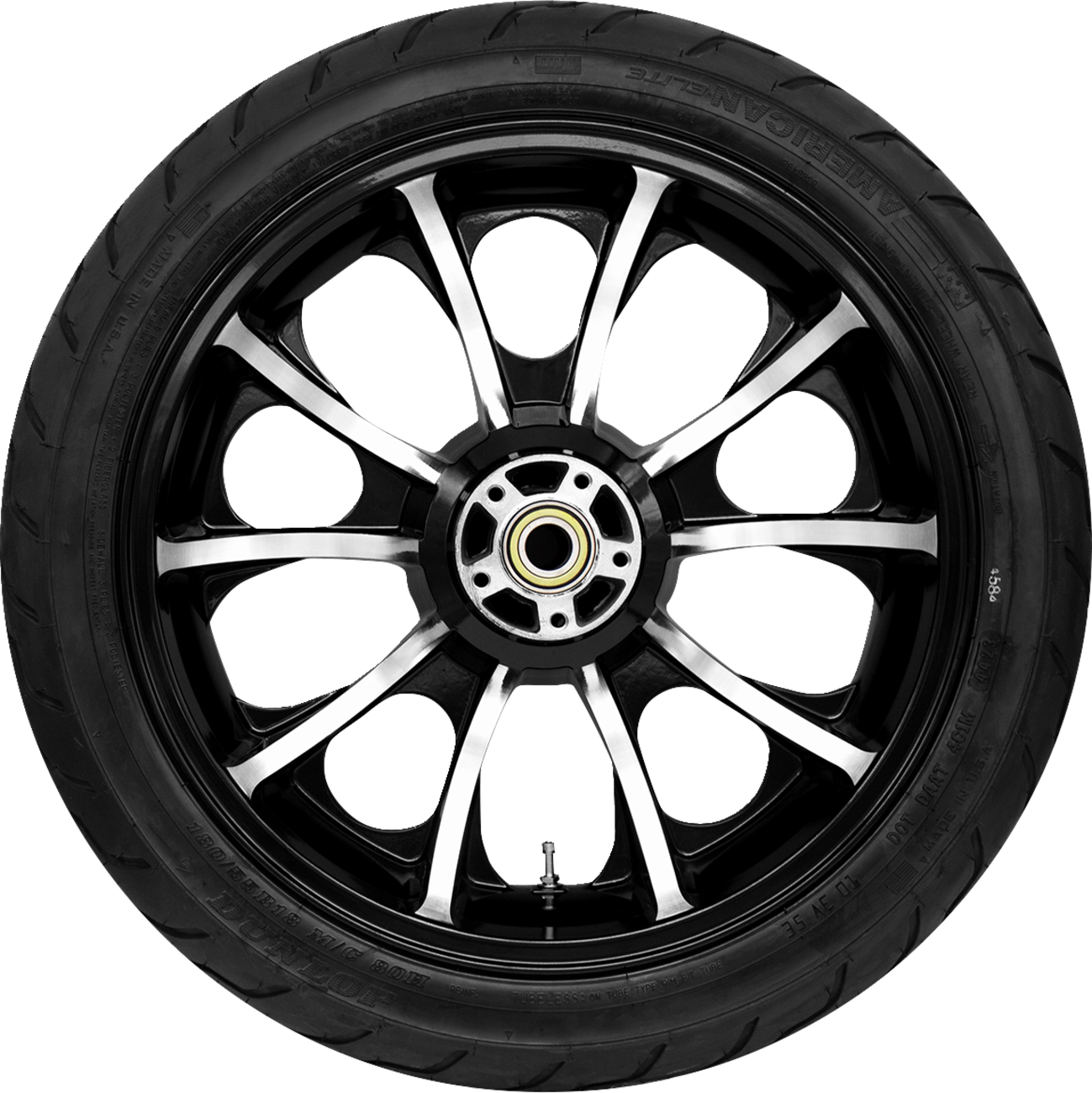 Largo Rear Wheel - Black Cut (18") | Dunlop Tire (180/55b18)