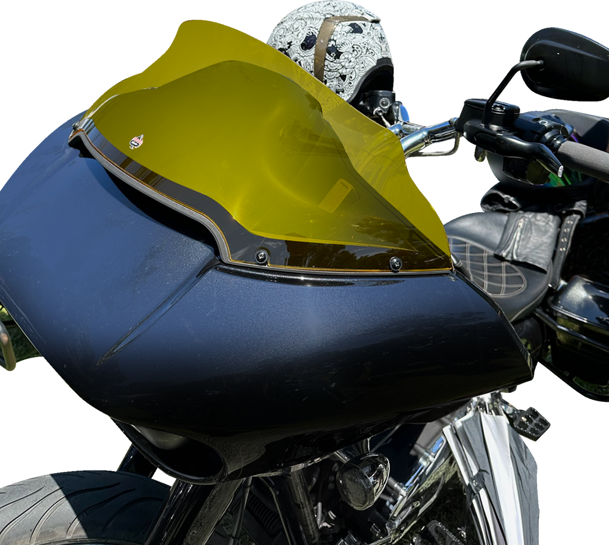 Kolor Flare® Windshield - 9" - Yellow - '15-'25 FLTR