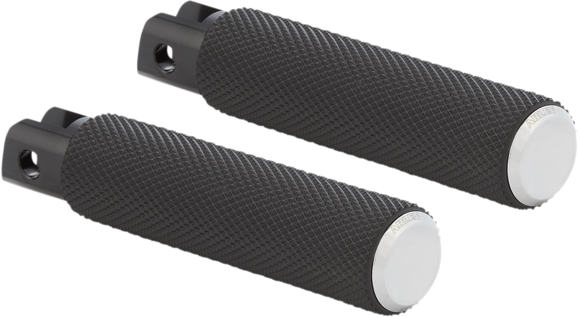 Knurled Foot Pegs - Chrome - FX/FL '18-'25