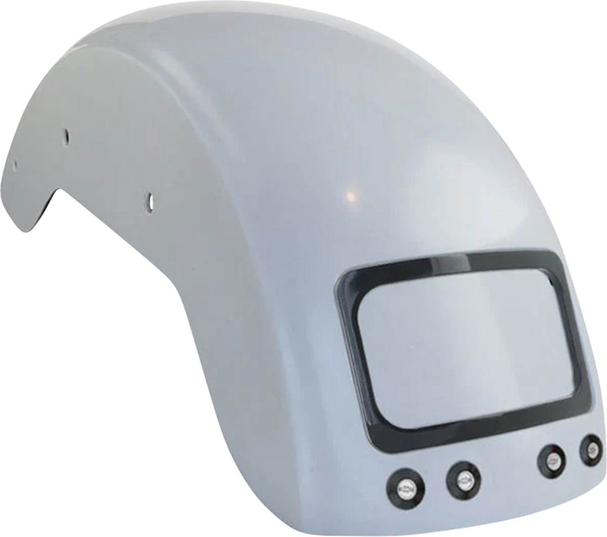 The Fix Rear Fender - Black Frame Plate - Thunder Bolts - HD Softail