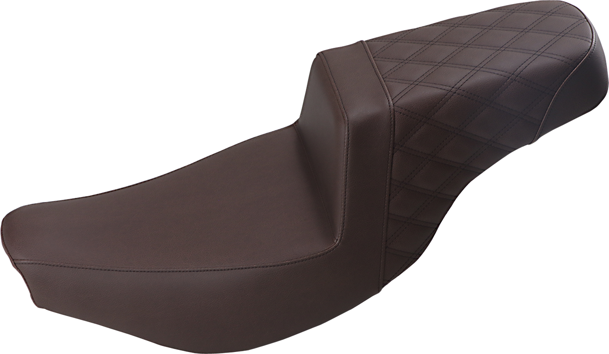 Step-Up Seat - Front Smooth/Rear Lattice Stitch - Brown - Indian
