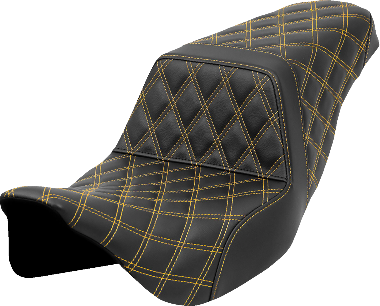 Step-Up Seat - Lattice Stitch - Gold Stitch - FLH/FLT '08-'23