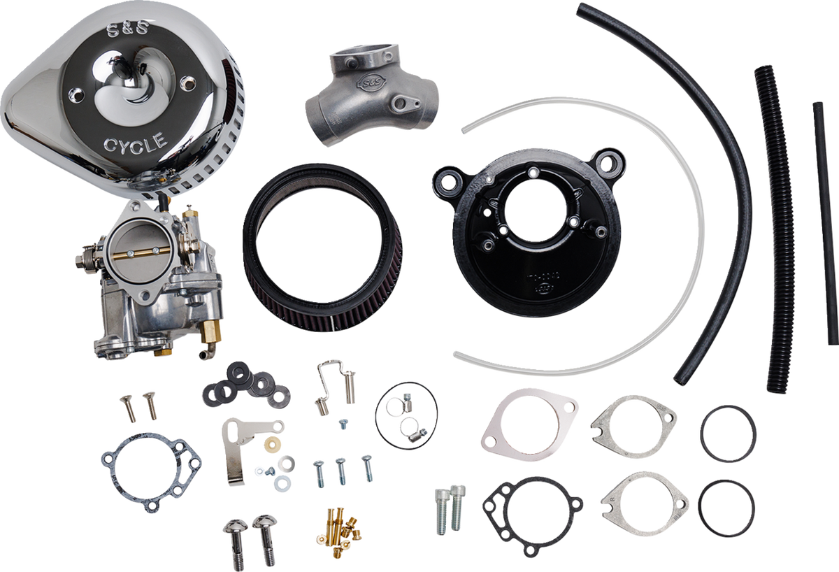 Super G Carburetor With Stealth Air Cleaner Kit - Chrome - Twin Cam