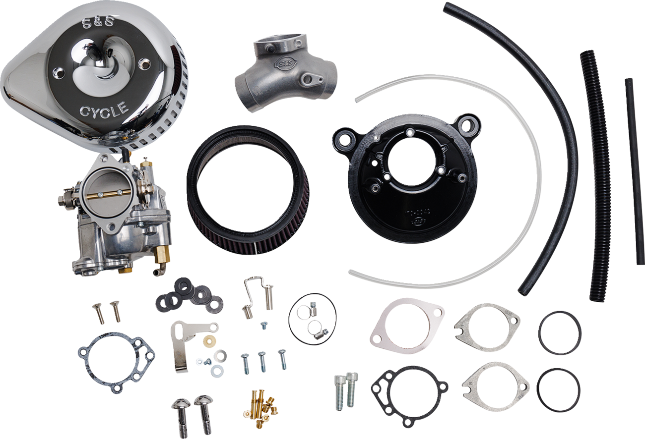 Super G Carburetor With Stealth Air Cleaner Kit - Chrome - Twin Cam