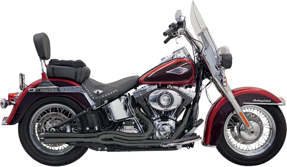 Mega Power Exhaust - Black - Short - FXS/FLS