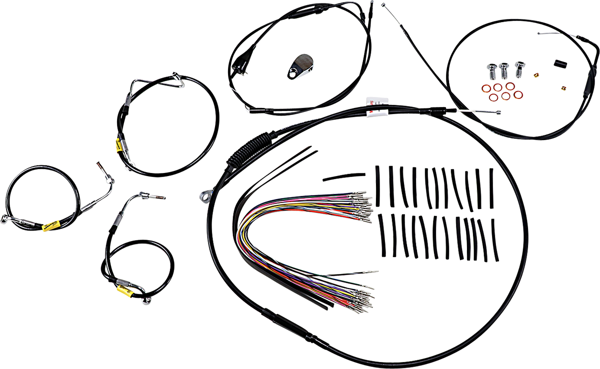 Control Kit For Early Touring Bikes With Bagger Bar Handlebars - 13" - Cruise - Black