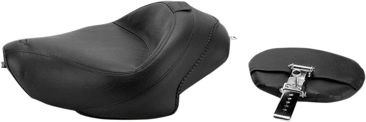 Wide Solo Seat - With Backrest - Vintage - Black - Smooth - XL '04-'21