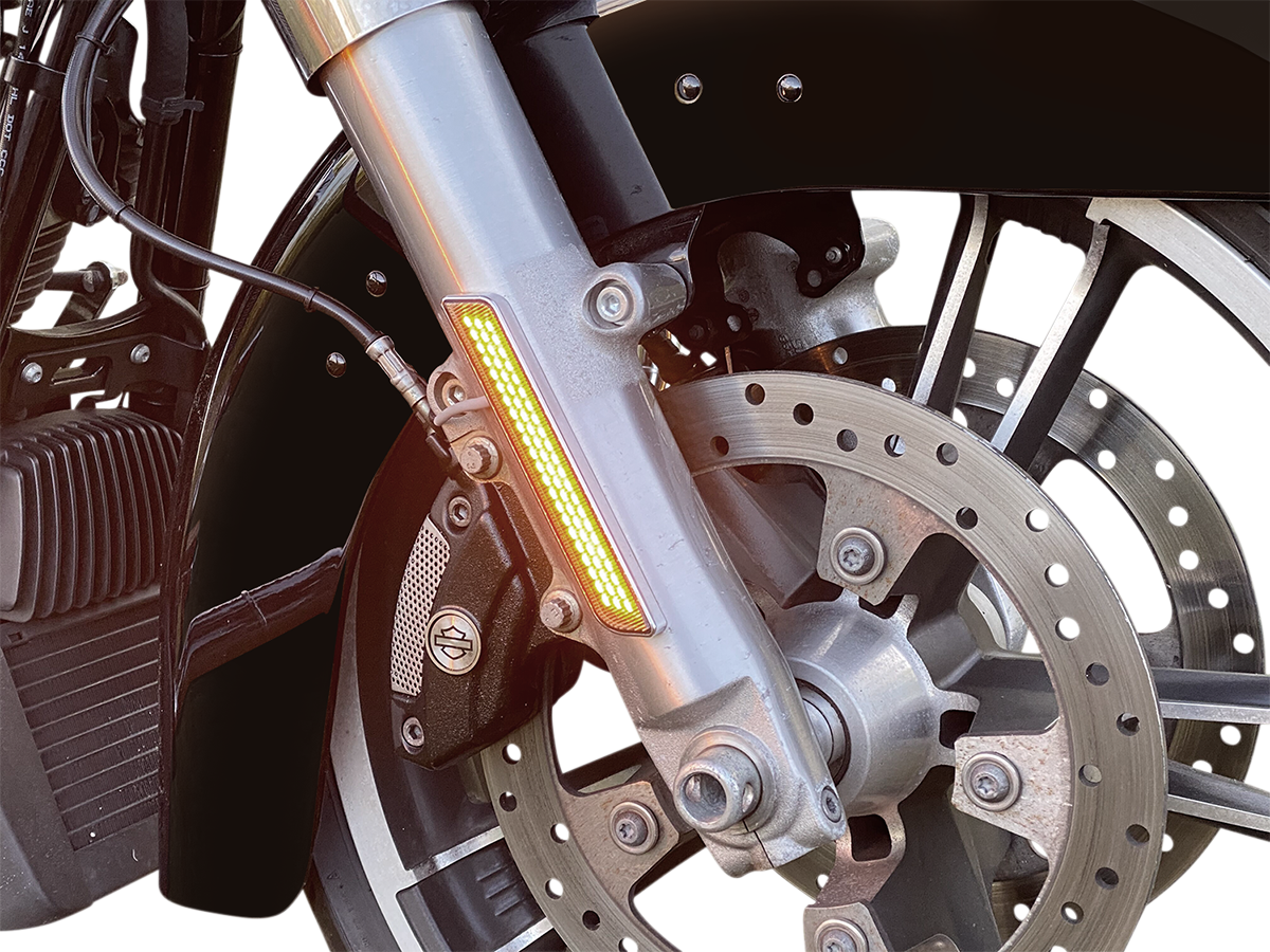 LED Fork Light - Amber - Black