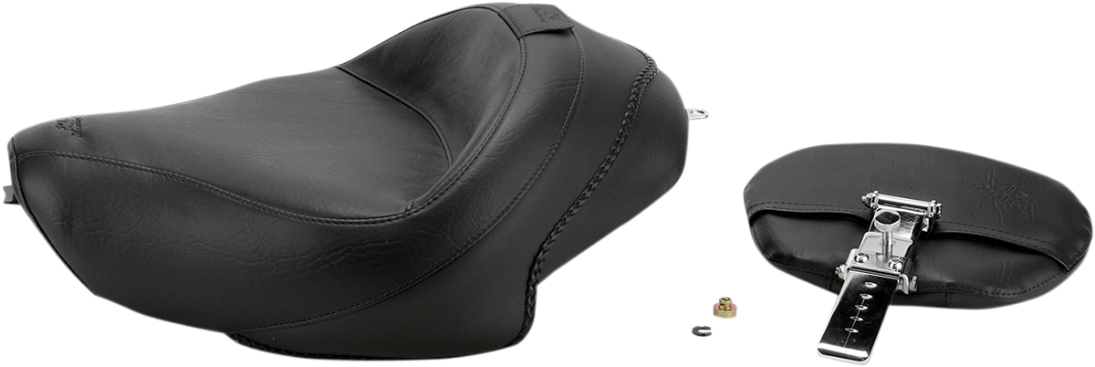 Wide Solo Seat - With Backrest - Vintage - Black - Smooth - XL '04-'21