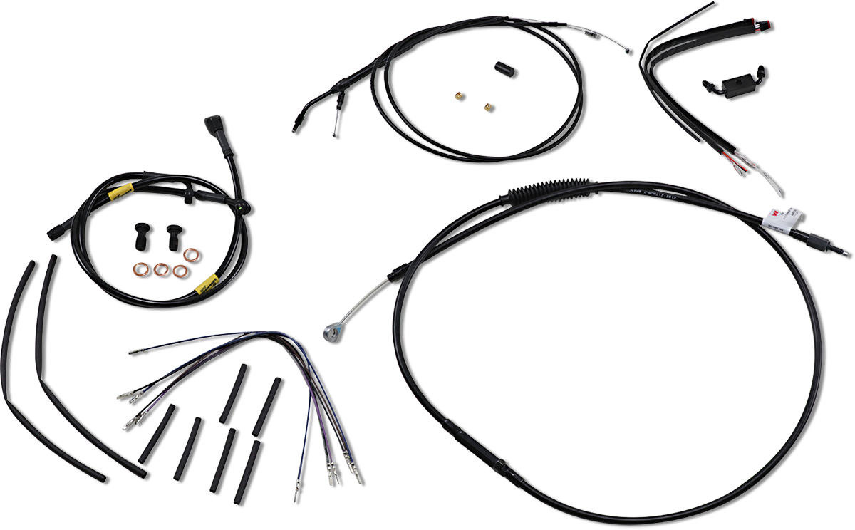Handlebar Cable And Brake Line Kit For Wide Glide Gorilla Handlebars - 16"