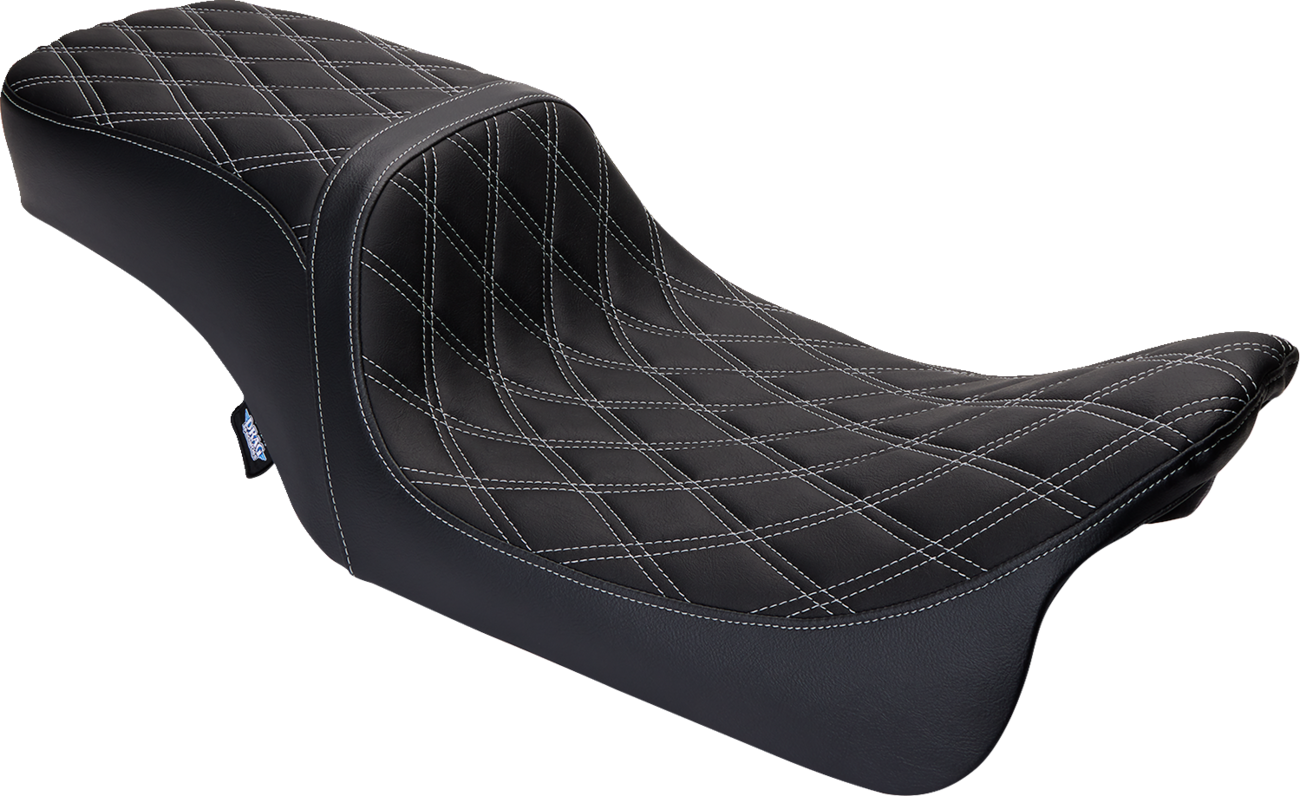 Predator 2-Up Seat - Vinyl - Double Diamond Silver Stitch - W/O Backrest - FL '08-'23