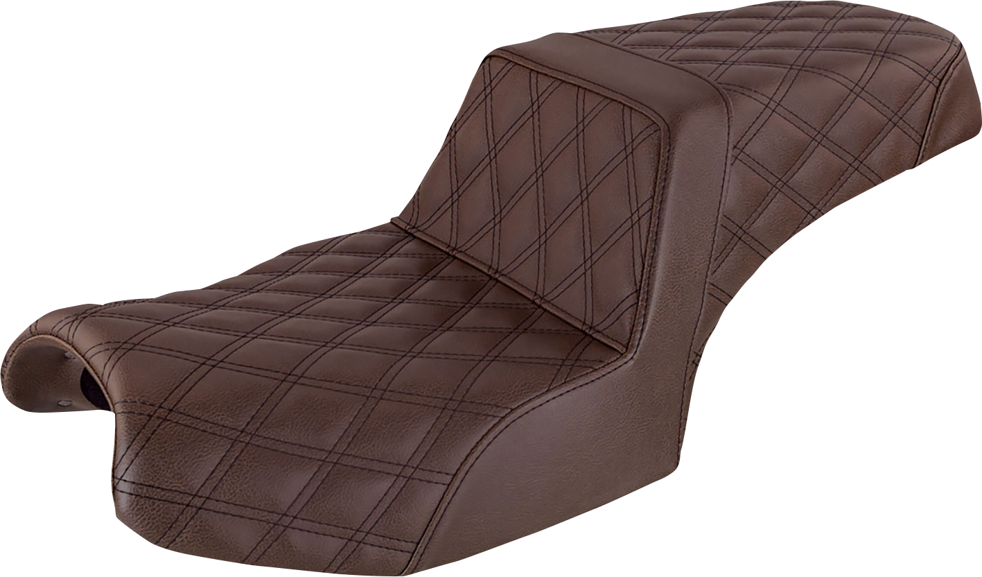 Step-Up Seat - Full Lattice Stitch - Brown - Challenger